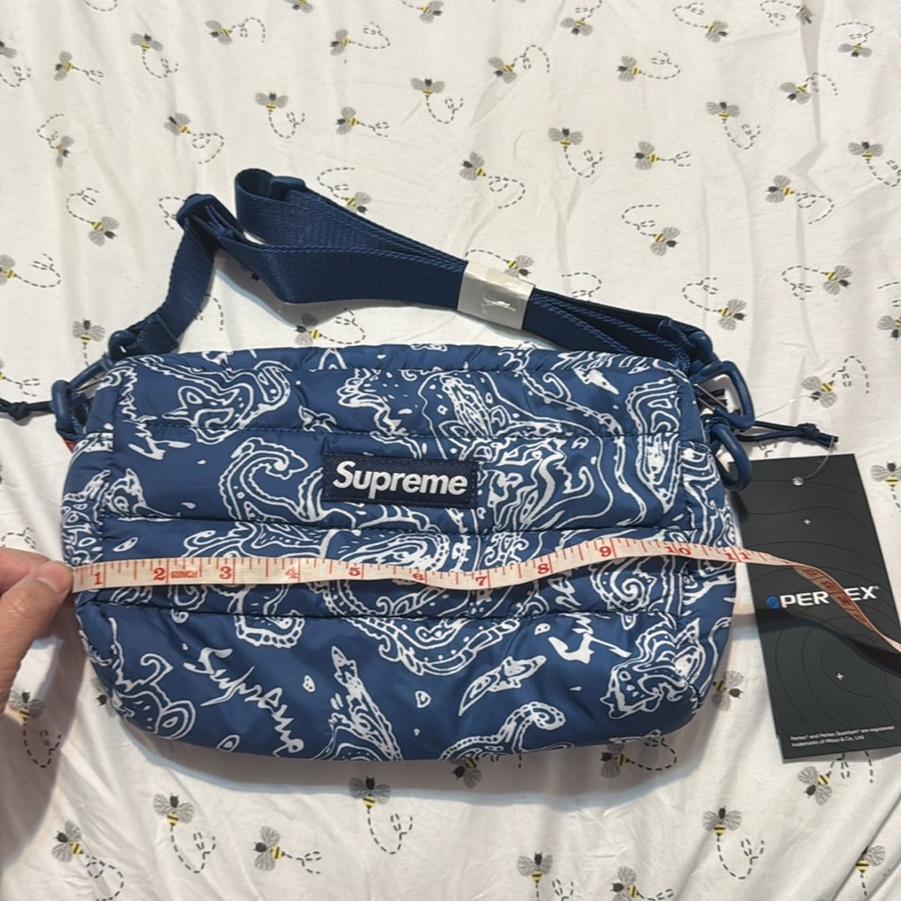 Supreme Blue Paisley Puffer Side Bag - Picture 8 of 8